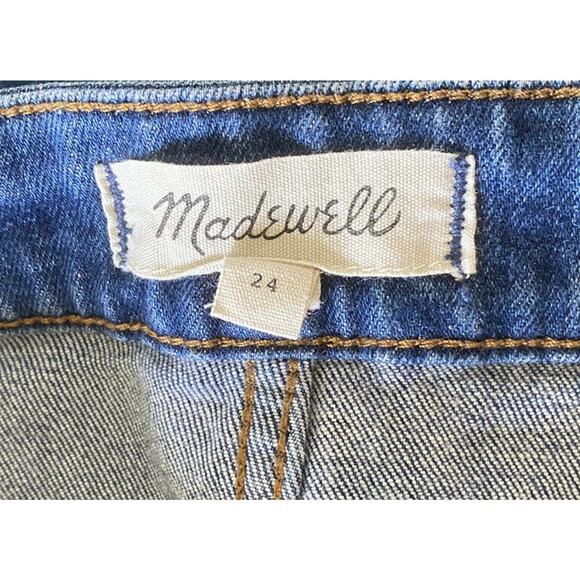 Madewell Zip Jean Skirt Denim Above The Knee Style# G5457 Size 24 Pockets - Picture 4 of 5